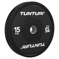 Svarmenys TUNTURI Platinum Bumper Plate Black 15kg