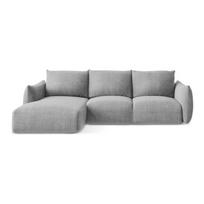 Šviesiai pilkos spalvos sulankstoma kampinė sofa (su kairiuoju kampu/su gultu) Leila – Makamii