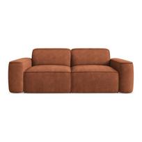 Terakotos spalvos iš šenilinio audinio sofa 204 cm Omao – Makamii