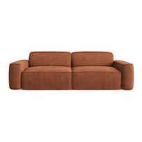 Terakotos spalvos iš šenilinio audinio sofa 244 cm Omao – Makamii