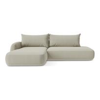 Smėlio spalvos sulankstoma kampinė sofa (su kairiuoju kampu/su gultu) Hale – Makamii