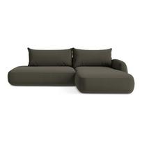 Rudos spalvos sulankstoma kampinė sofa (su dešiniuoju kampu/su gultu) Hale – Makamii