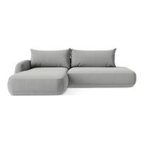 Šviesiai pilkos spalvos sulankstoma kampinė sofa (su kairiuoju kampu/su gultu) Hale – Makamii