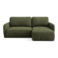 Žalios spalvos iš šenilinio audinio sulankstoma/su sandėliavimo vieta kampinė sofa (su dešiniuoju kampu/su gultu) Lilo – Makamii