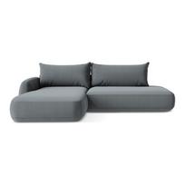 Pilkai mėlynos spalvos sulankstoma kampinė sofa (su kairiuoju kampu/su gultu) Hale – Makamii