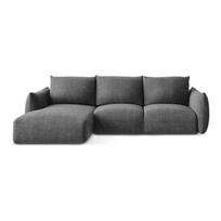 Tamsiai pilkos spalvos sulankstoma kampinė sofa (su kairiuoju kampu/su gultu) Leila – Makamii