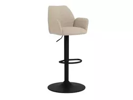 Baro kėdė Glenda bar stool, Seat beige Basel 24, Base steel matt black, 2 vnt