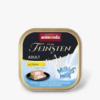 Animonda Vom Feinsten Adult visavertis šlapias pašaras suaugusioms katėms su vištiena ir pieno įdaru, paštetas, 100g