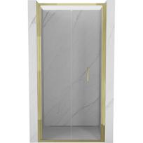 Dušo durys Mexen Exo, sulankstomos, 75 cm, transparent/gold