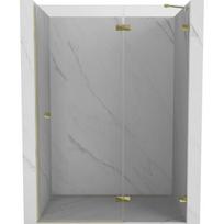 Dušo durys Mexen Lunar L, dešinė, 140 cm, transparent/gold