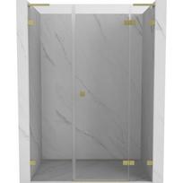 Dušo durys Mexen Lunar L, dešinė, 145 cm, transparent/brushed gold