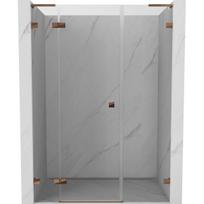 Dušo durys Mexen Lunar L, kairė, 130 cm, transparent/rose gold