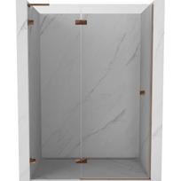 Dušo durys Mexen Lunar L, kairė, 130 cm, transparent/rose gold