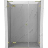 Dušo durys Mexen Lunar L, kairė, 160 cm, transparent/brushed gold