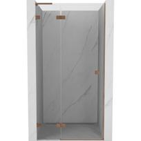 Dušo durys Mexen Lunar L, kairė, 85 cm, transparent/brushed copper