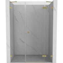 Dušo durys Mexen Lunar, dešininės, 145 cm, transparent/brushed gold
