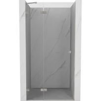 Dušo durys Mexen Lunar, kairinės, 90 cm, transparent/brushed nickel