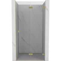Dušo durys Mexen Lunar-F, sulankstomos, dešinė, 100 cm, transparent/brushed gold