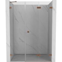 Dušo durys Mexen Lunar-F, sulankstomos, dešinė, 110 cm, transparent/brushed copper