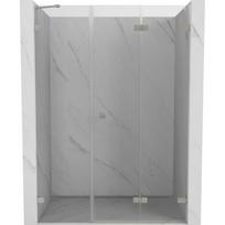 Dušo durys Mexen Lunar-F, sulankstomos, dešinė, 115 cm, transparent/brushed nickel