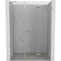 Dušo durys Mexen Lunar-F, sulankstomos, dešinė, 135 cm, transparent/brushed gold