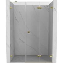 Dušo durys Mexen Lunar-F, sulankstomos, dešinė, 150 cm, transparent/gold