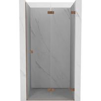 Dušo durys Mexen Lunar-F, sulankstomos, dešinė, 60 cm, transparent/brushed copper