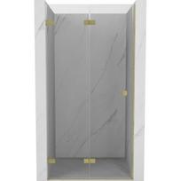 Dušo durys Mexen Lunar-F, sulankstomos, kairė, 70 cm, transparent/brushed gold