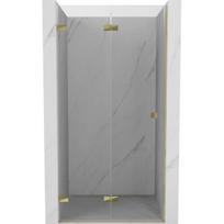 Dušo durys Mexen Lunar-F, sulankstomos, kairė, 90 cm, transparent/gold