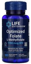 Optimizuotas folatas, 1700 mcg – 100 vegetariškų tablečių