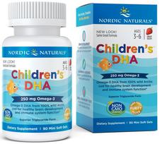 Vaikams skirtas DHA, 250 mg Omega-3 braškių skonio – 90 mini minkštųjų kapsulių