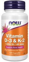 Vitaminas D-3 ir K-2 - 120 kapsulių
