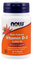 Vitaminas D-3, 2000 TV - 30 minkštųjų gelių