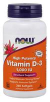 Vitaminas D-3, 1000 TV – 360 minkštųjų gelių