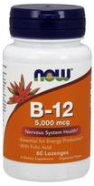 Vitaminas B-12 su folio rūgštimi, 5000 mcg - 60 pastilių