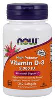 Vitaminas D-3, 2000 TV – 240 minkštųjų gelių