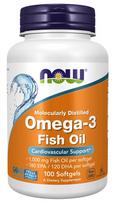 Omega-3 žuvų taukai, molekuliniu būdu distiliuoti - 100 minkštųjų kapsulių