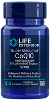 Super ubichinolis kofermentas Q10 su sustiprinta mitochondrijų parama, 50 mg - 100 minkštųjų kapsulių