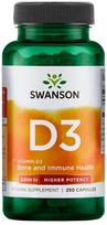 Vitaminas D-3, 2000 TV - 250 kapsulių