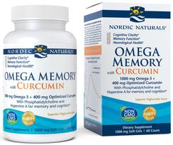 Omega Memory with Curcumin, 1000mg - 60 softgels