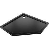 Dušo padėklas Mexen Flow Slim, penkiakampis, 80 x 80 cm, Black matt