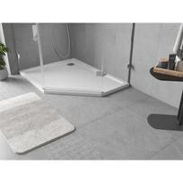 Dušo padėklas Mexen Flow Slim, penkiakampis, kairinis, 90 x 80 cm, White gloss