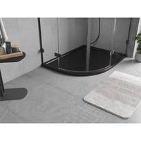 Dušo padėklas Mexen Flow Slim, pusapvalis asimetrinis, dešininis, 100 x 80 cm, Black matt