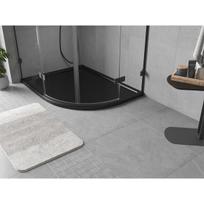 Dušo padėklas Mexen Flow Slim, pusapvalis asimetrinis, kairinis, 100 x 90 cm, Black matt