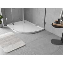 Dušo padėklas Mexen Flow Slim, pusapvalis asimetrinis, kairinis, 100 x 90 cm, White gloss