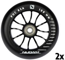Ratukai paspirtukui Schreuders Spoked Black 100x24 mm, juodi