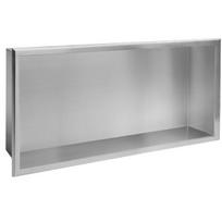 Įleidžiama vonios kambario lentyna REA 03, 30x60 cm, Brushed steel