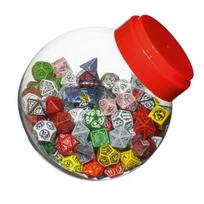 Q-Workshop RPG kauliukų rinkinys 150 vnt. – D6, D10, D20, įvairių spalvų