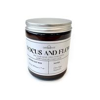 Aromaterapinė žvakė Focus & Flow – šalavijas, pipirmėtė, 40 val., sojų vaškas
