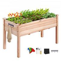 Vevor Medinė paaukštinta sodo lova 120x58x76 cm